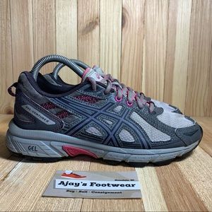 Asics Gel Venture 6 T7G6N Black Pink Women’s Gym Running Shoes Size: 6.5